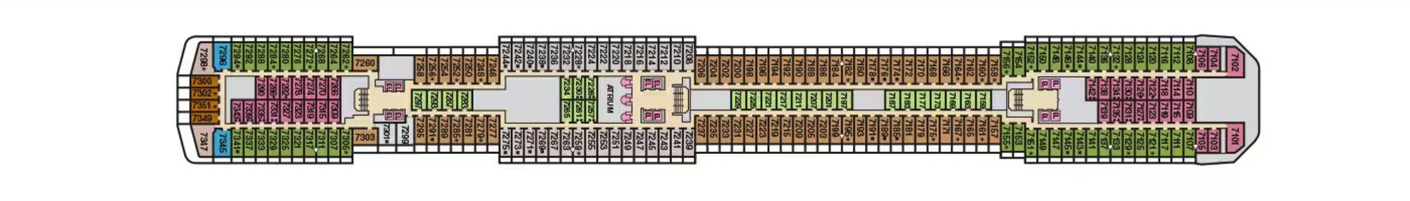 Deck 7 - Verandah plan